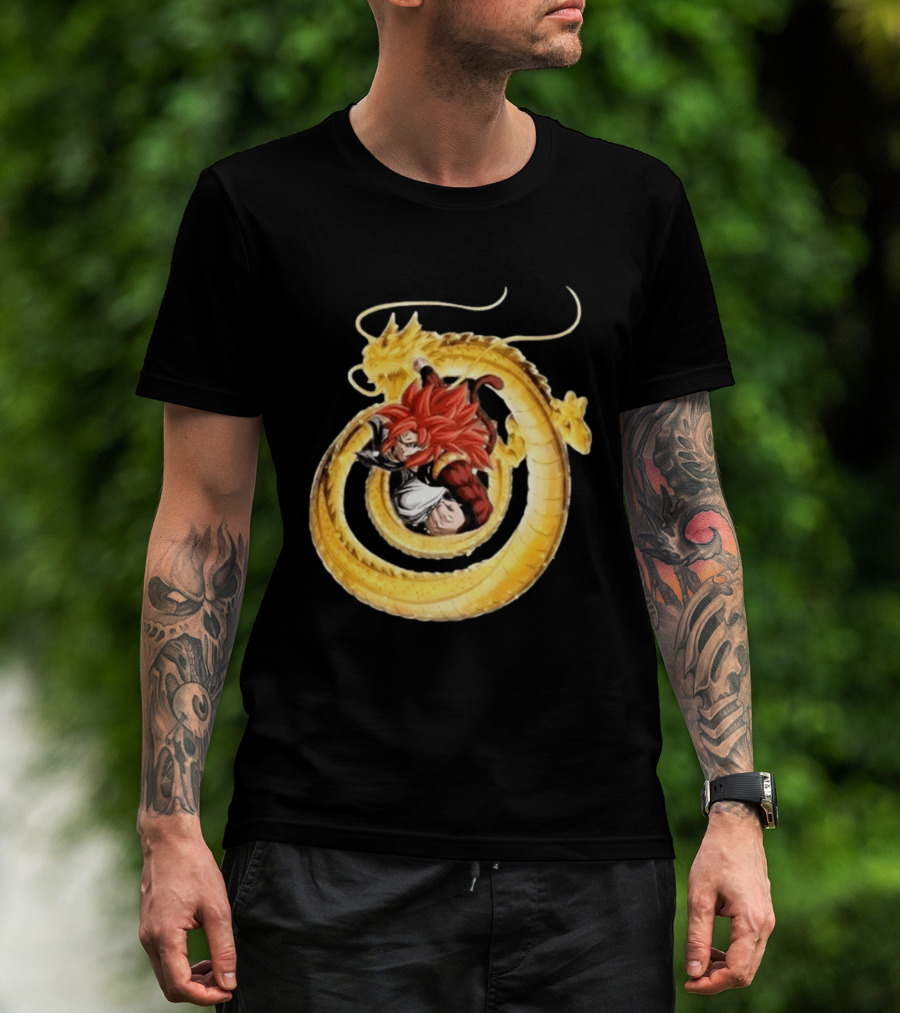 Dragon Ball Games Battle Hour 2026 Dokkan Battle Super Saiyan 4 Gogeta Shenron T-Shirt