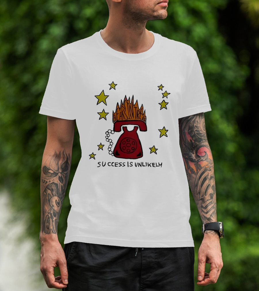 Bears In Trees Success Is Unlikely Burning Phone Starry Sky T-Shirt