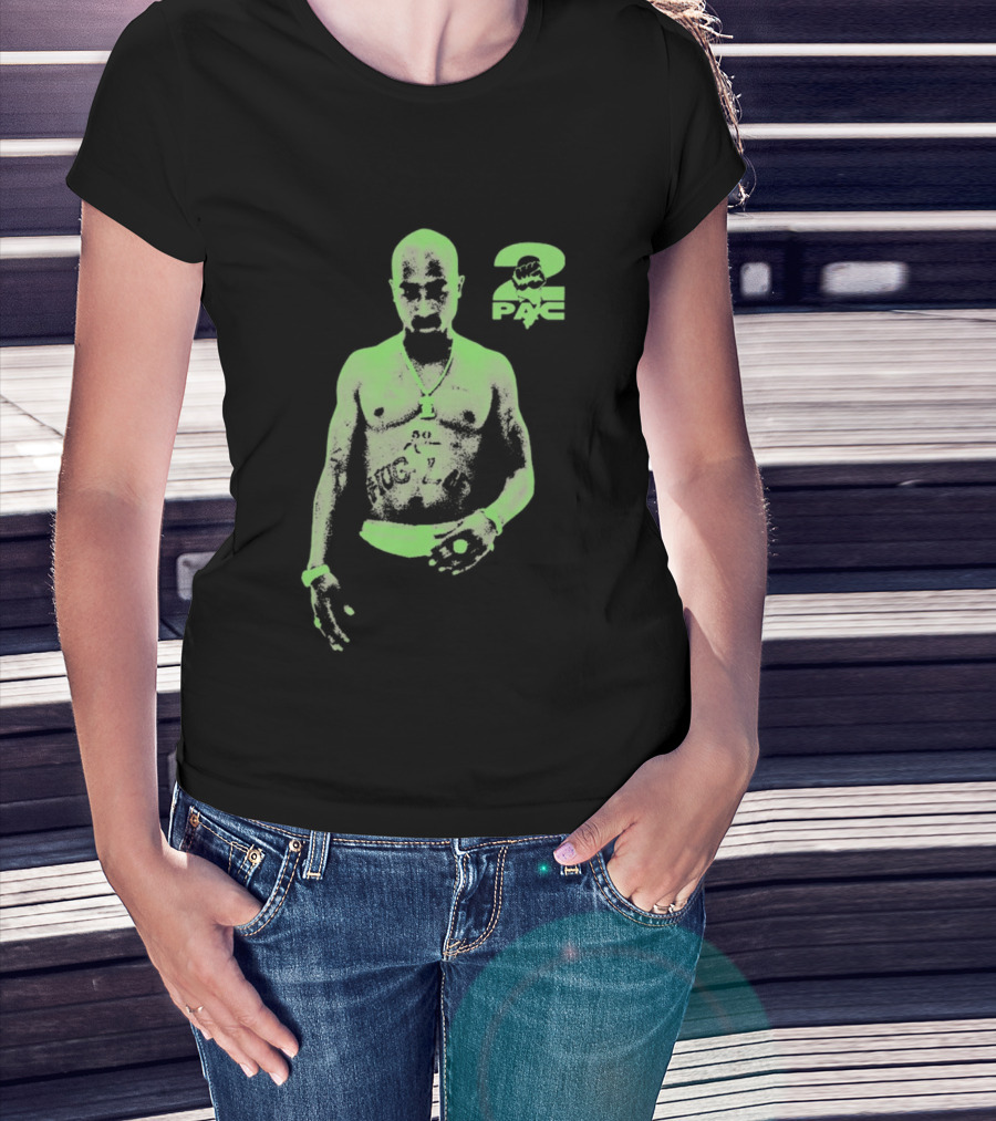 Tupac Shakur 2pac Thug Life Neon T-Shirt