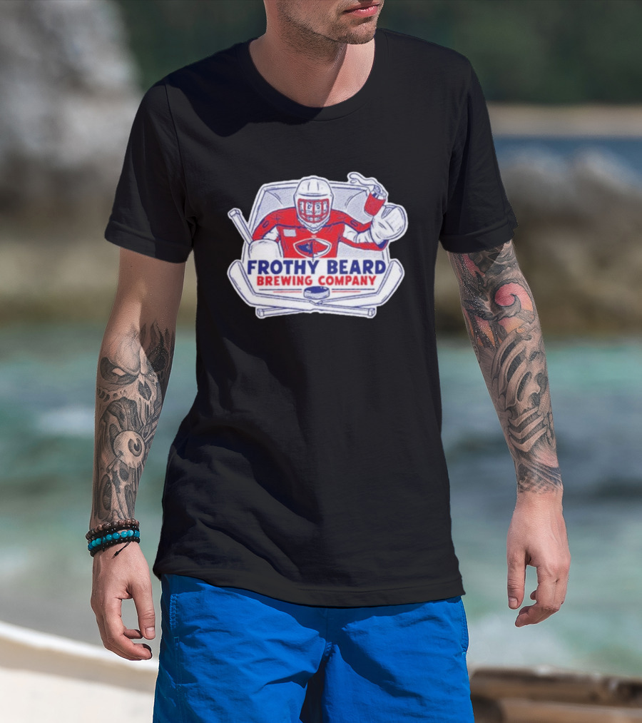 Frothy Beard Brewing Company Hockey Goalie End Of The Season Party 2026 T-Shirt