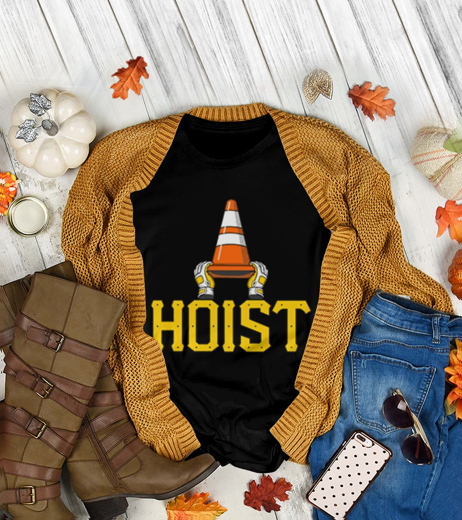 Hoist The Traffic Cone Pittsburgh Baseball Yellow Black Grafters T-Shirt