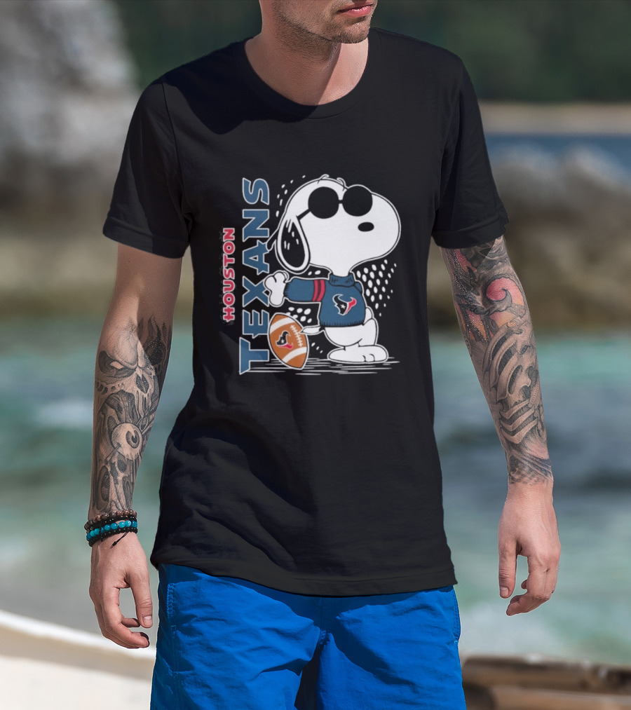 Houston Texans Snoopy Football 2026 Peanuts Collaboration T-Shirt