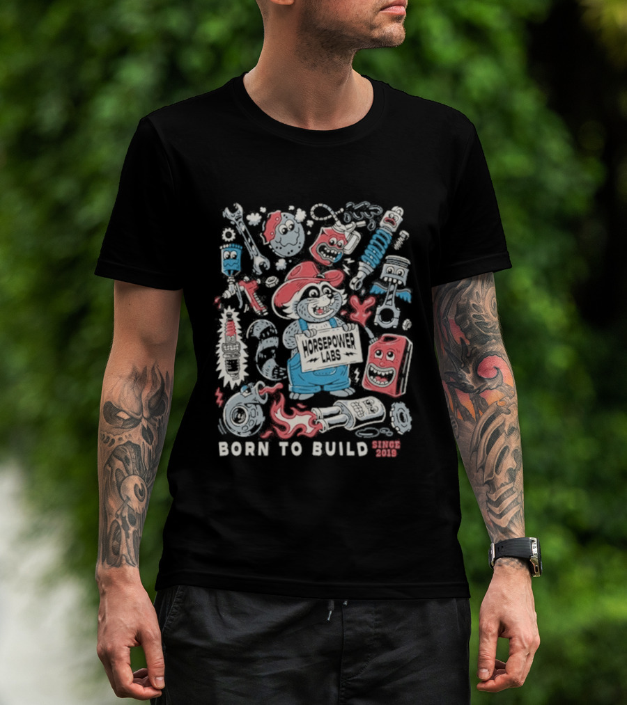 Westen Champlin Born To Build Since 2019 Retro Cartoon T-Shirt
