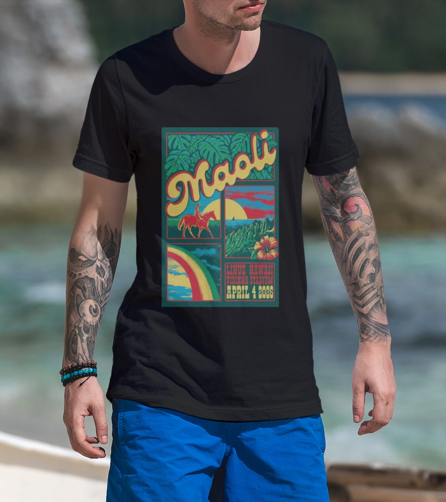 Maoli Music Island Vibe Tour Vidinha Stadium Lihue Hawaii April 4 2026 T-Shirt