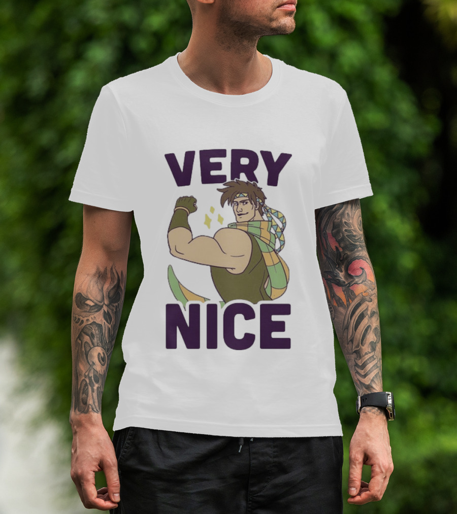 JoJo Very Nice Flex Pose Scarf Muscle T-Shirt