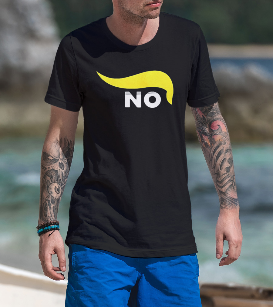 No One Wants To Fight For Israel With Iconic Yellow Hair Accentuating NO T-Shirt