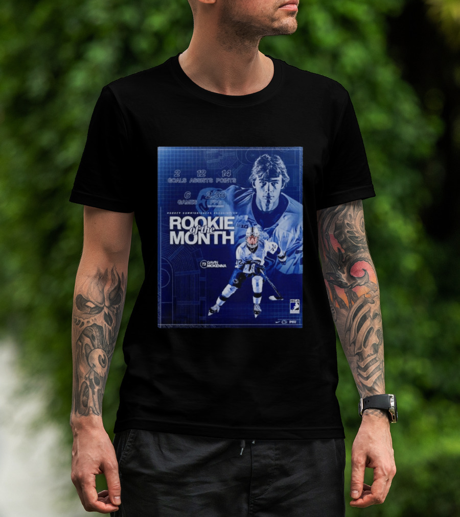 Rookie Of The Month Gavin McKenna 72 Penn State Nittany Lions Hockey Goals Assists Points T-Shirt