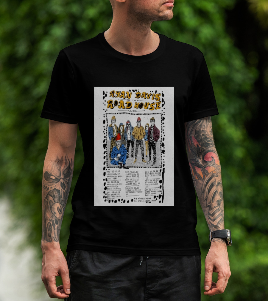 Ryan Davis Road House Band 2026 US Shows Tour Dates T-Shirt