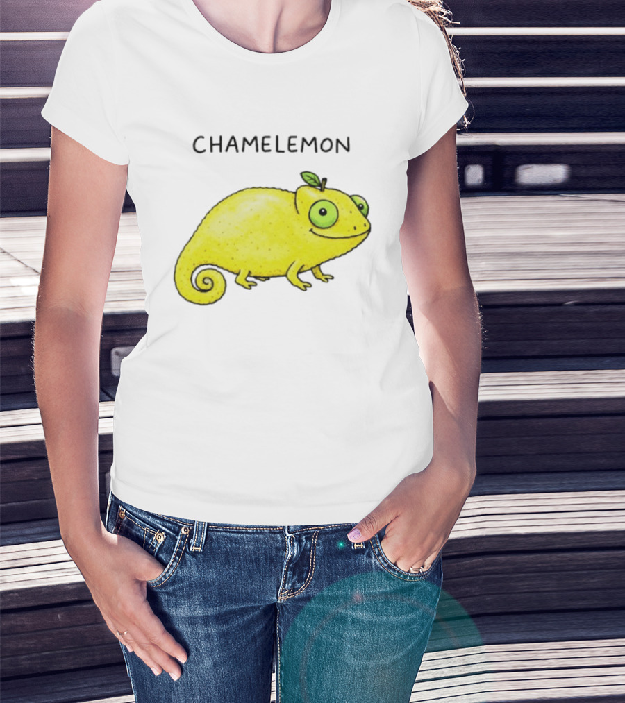 Chamelemon Lemon Chameleon Fruit Pun Humor T-Shirt