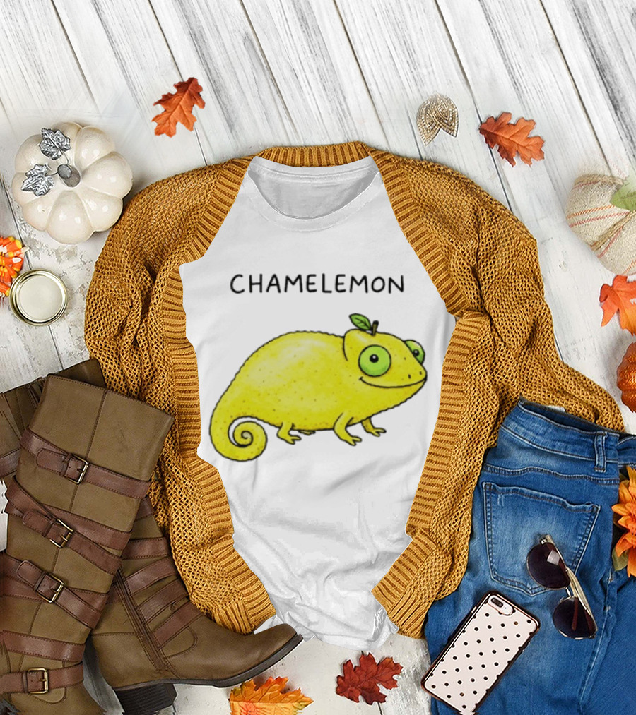 Chamelemon Lemon Chameleon Fruit Pun Humor T-Shirt