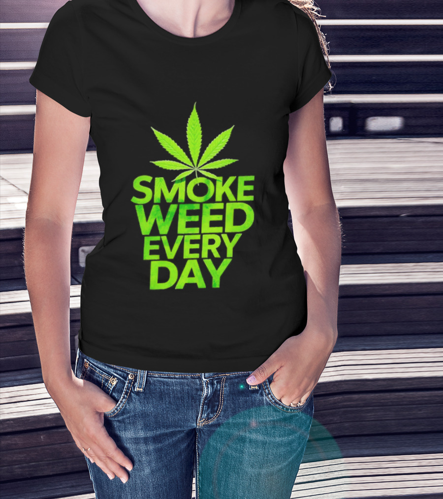 Smoke Weed Every Day Cannabis For Sale Ships Free Leaf T-Shirt
