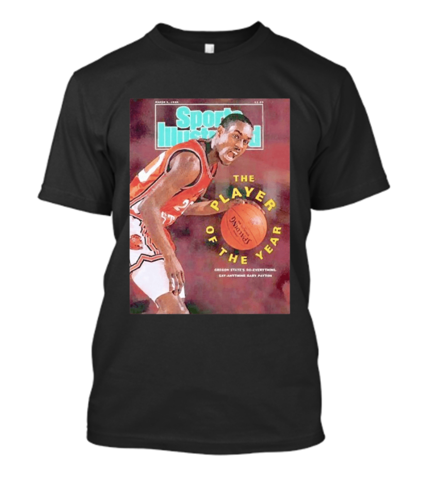 Sports Illustrated March 5 1990 The Player Of The Year Oregon State's Gary Payton T-Shirt