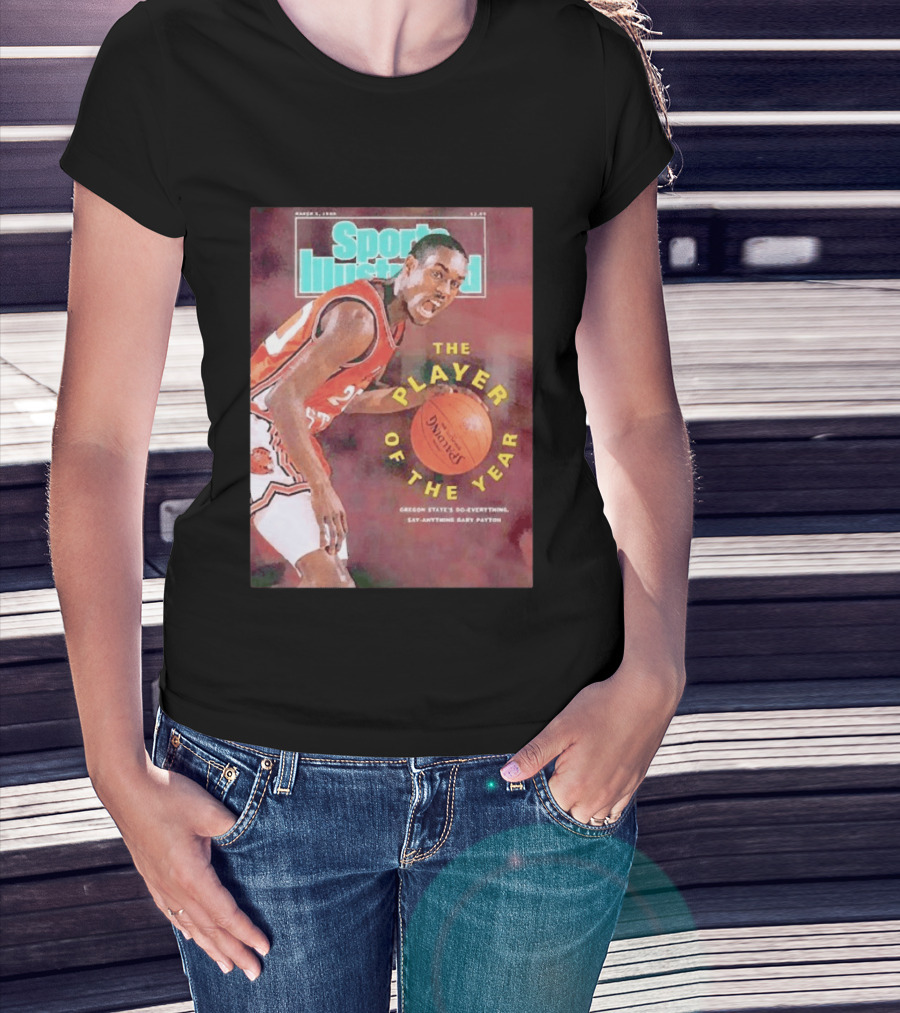 Sports Illustrated March 5 1990 The Player Of The Year Oregon State's Gary Payton T-Shirt