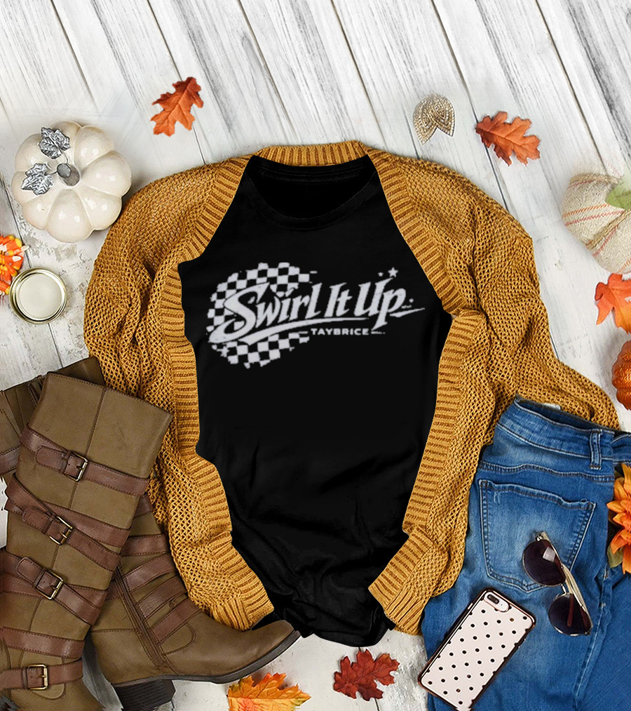 Swirl It Up Tay Brice Checkered T-Shirt