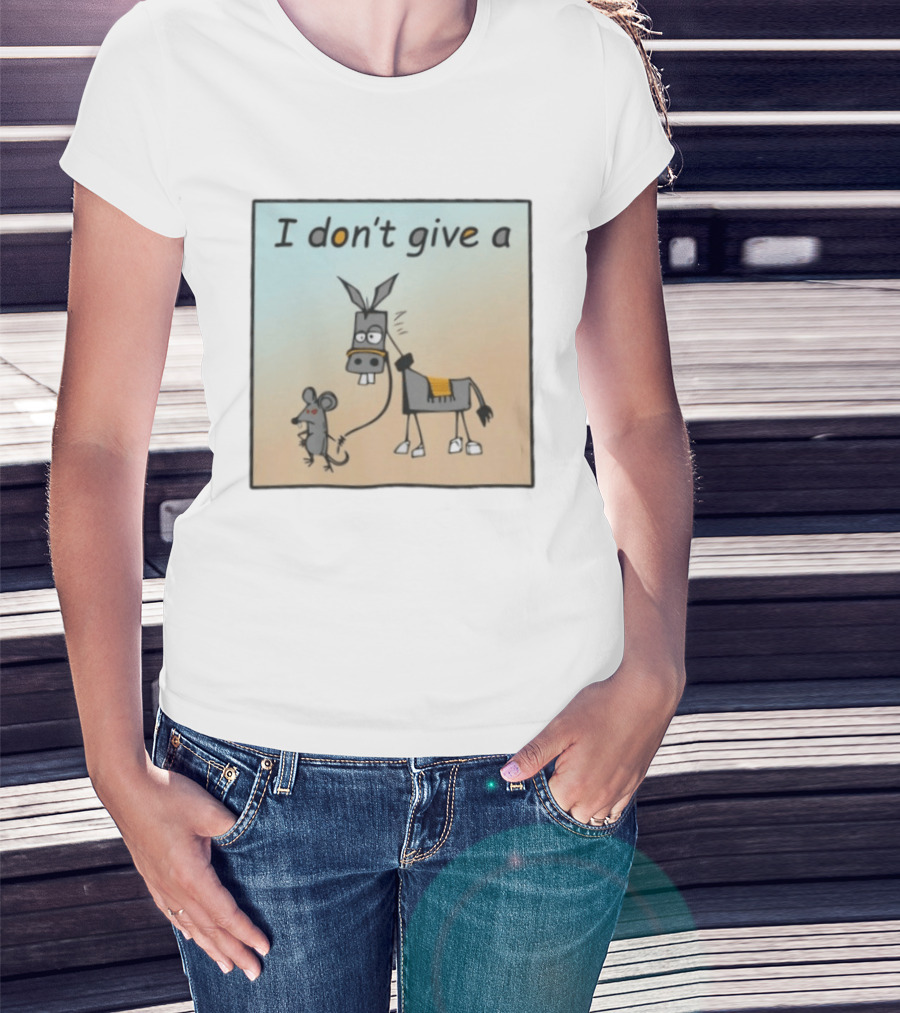 I Don't Give A Rat's Ass Donkey And Mouse Humor T-Shirt