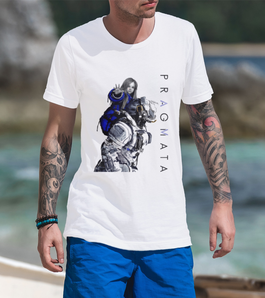 PRAGMATA Character Holding Space Explorer Scene T-Shirt