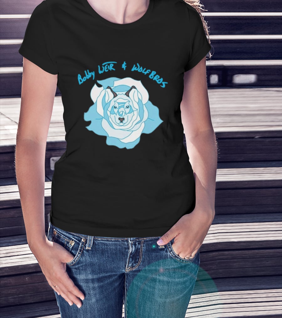 Bobby Weir And Wolf Bros Blue Rose Wolf T-Shirt