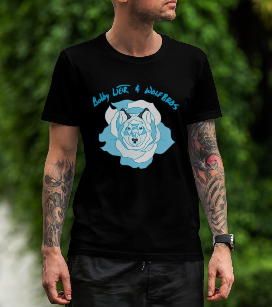 Bobby Weir And Wolf Bros Blue Rose Wolf T-Shirt