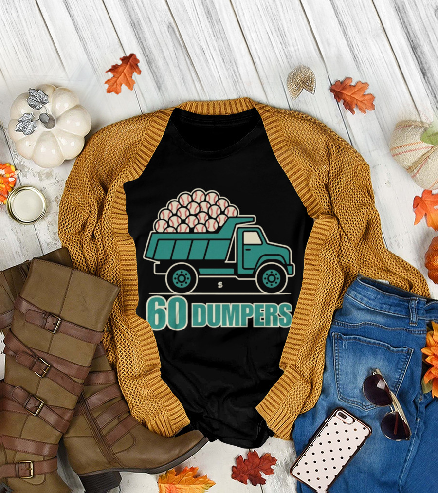 Seattle Mariners Cal Raleigh 60 Dumpers Baseball Truck Historic Season T-Shirt