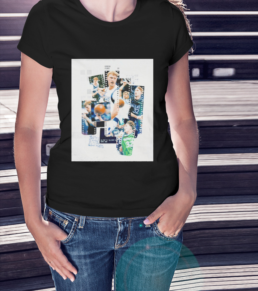 Cooper Flagg 32 Dallas Mavericks The Rook Since 1980 Collage Basketball Film Strip T-Shirt