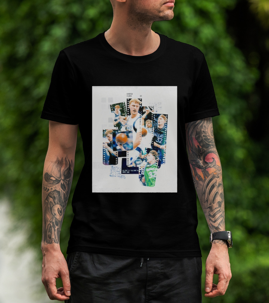 Cooper Flagg 32 Dallas Mavericks The Rook Since 1980 Collage Basketball Film Strip T-Shirt