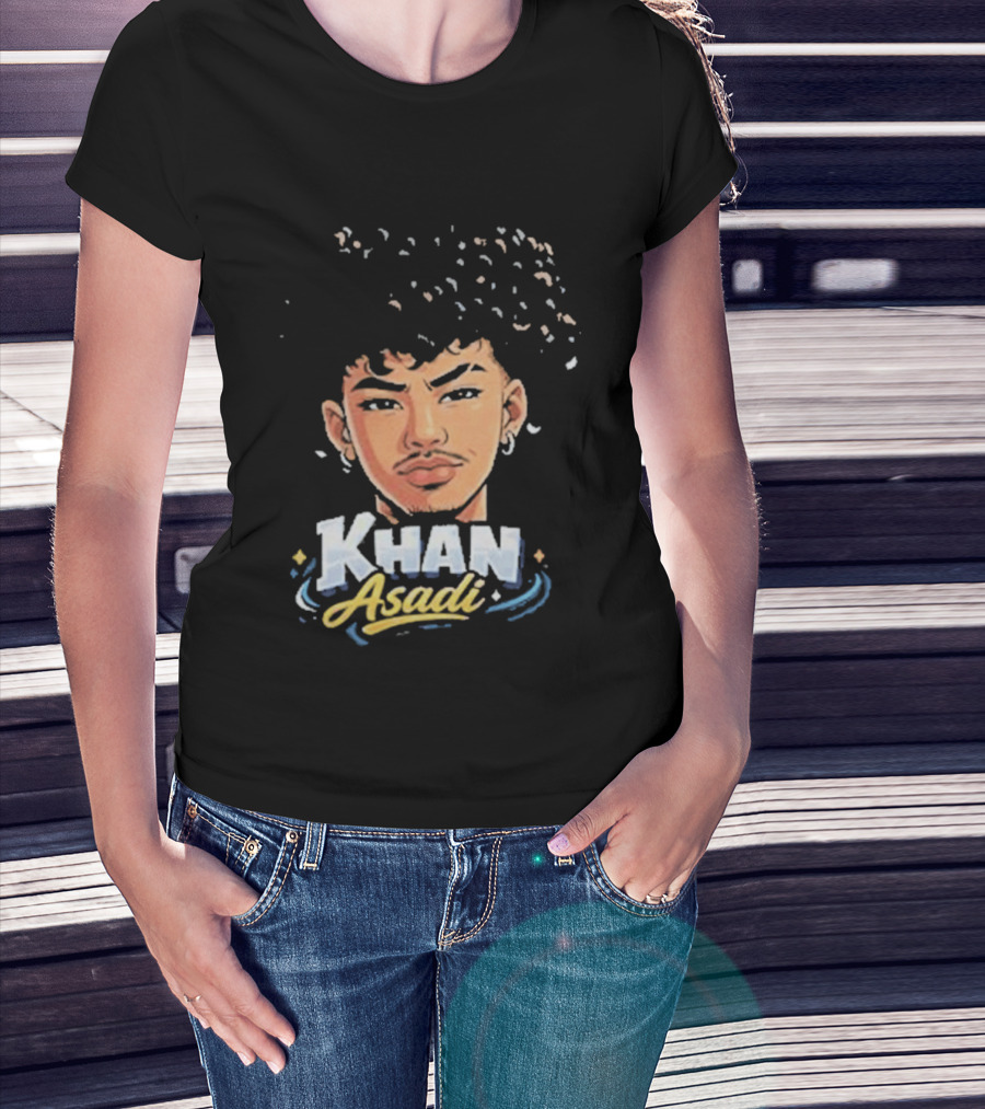 Khan Asadi Cartoon Character Art Menswear T-Shirt