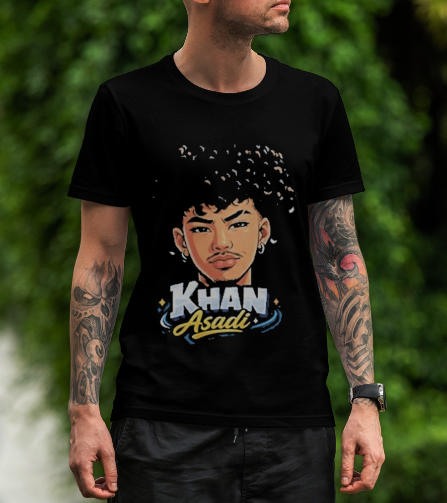 Khan Asadi Cartoon Character Art Menswear T-Shirt