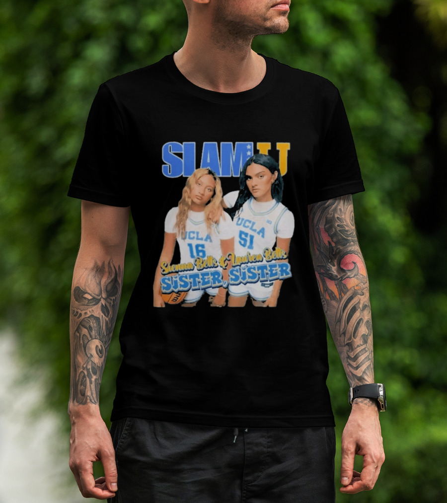UCLA Bruins Basketball Betts Sisters Sienna Lauren Slam Sister T-Shirt