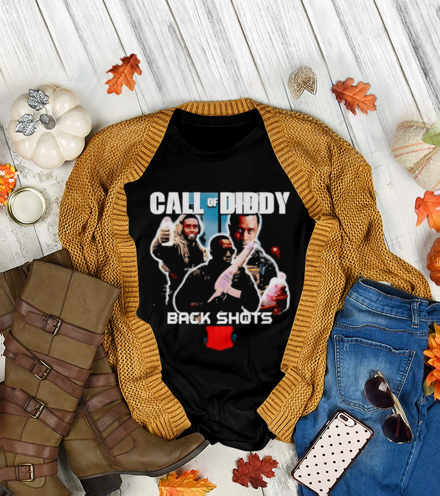Call of Diddy Back Shots Bootleg Action Parody Game T-Shirt
