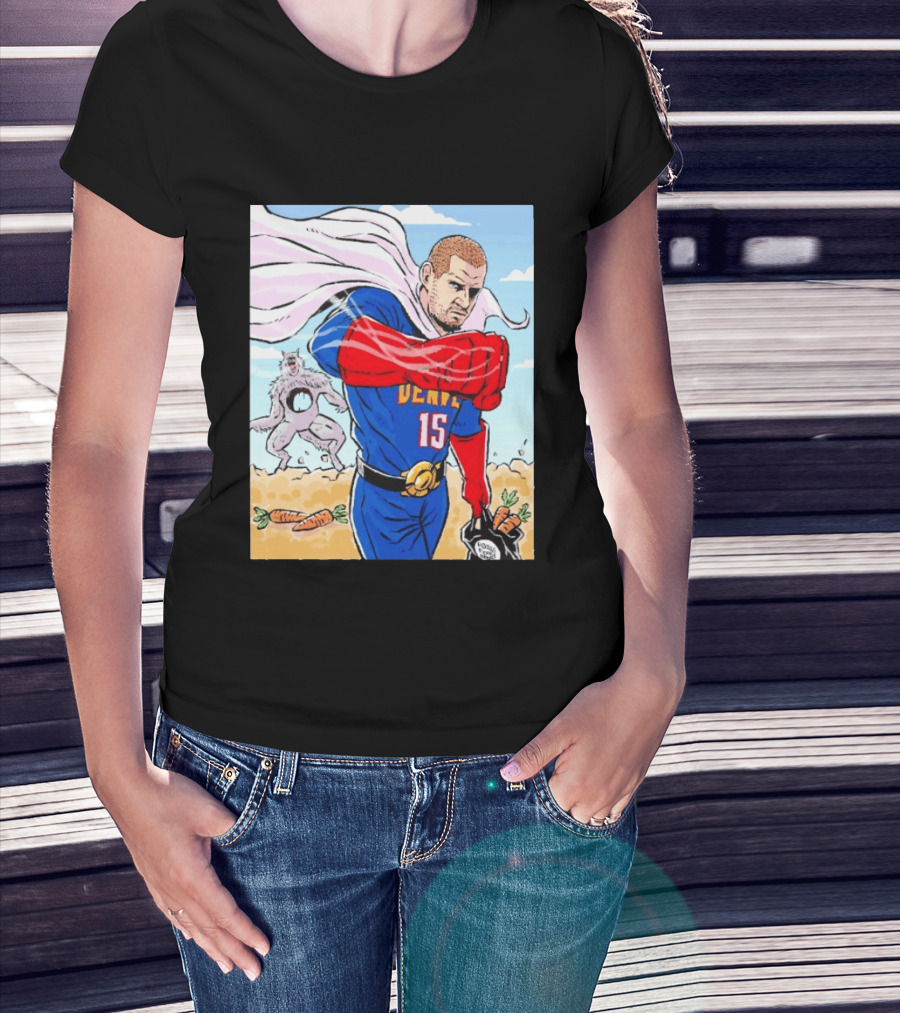 Joker Nikola Jokić Superhero Denver 15 Defeats Wolves 56 Points Carrot Power T-Shirt