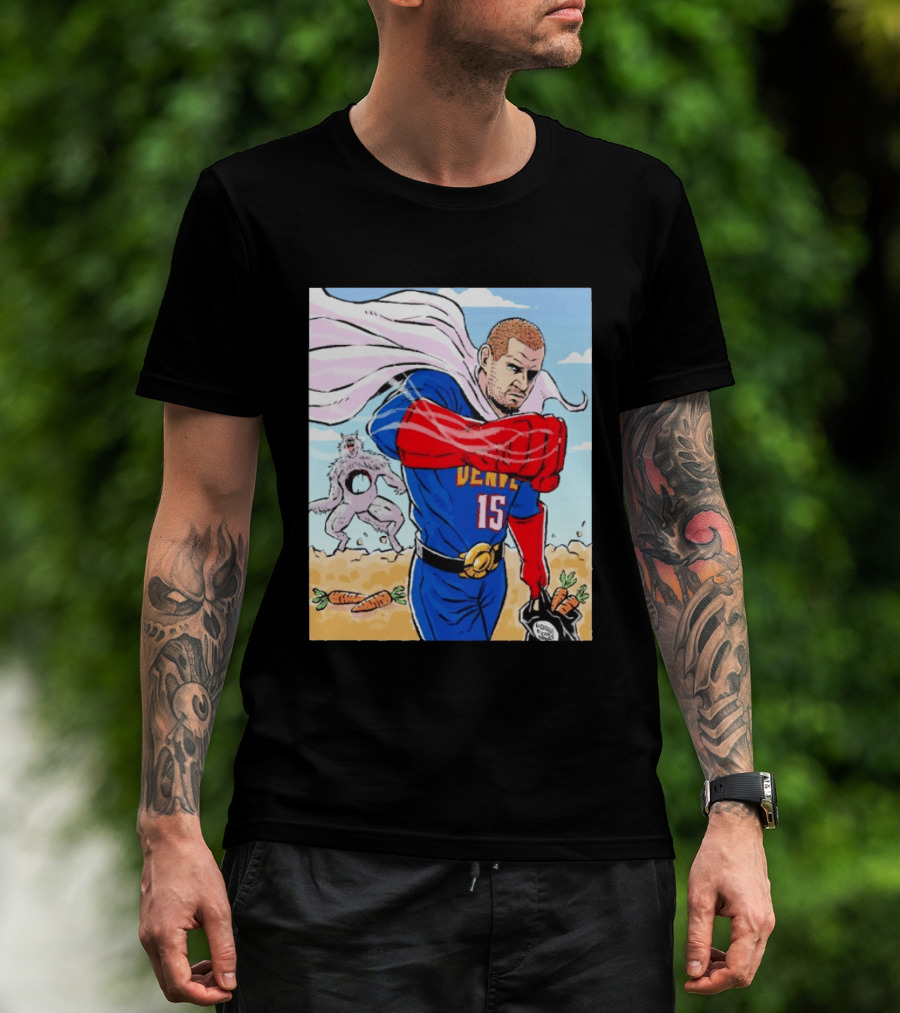Joker Nikola Jokić Superhero Denver 15 Defeats Wolves 56 Points Carrot Power T-Shirt