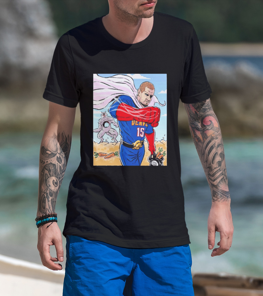 Joker Nikola Jokić Superhero Denver 15 Defeats Wolves 56 Points Carrot Power T-Shirt