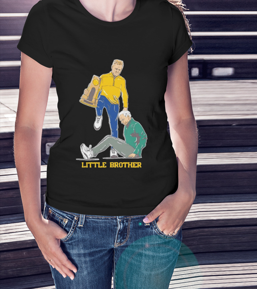 Michigan Wolverines Little Brother Dusty May Stepover Trophy Moment T-Shirt