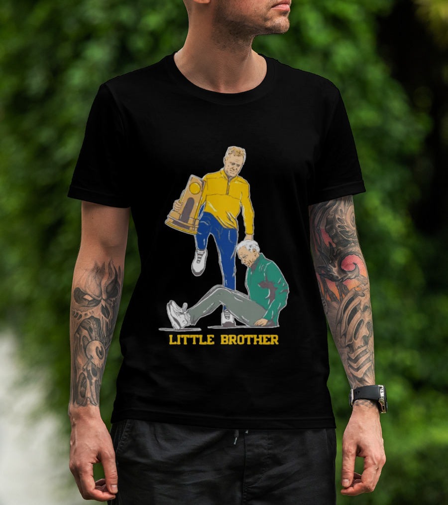 Michigan Wolverines Little Brother Dusty May Stepover Trophy Moment T-Shirt