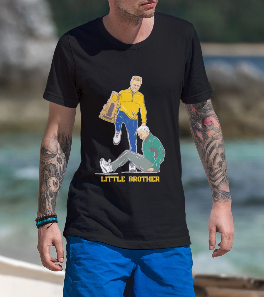 Michigan Wolverines Little Brother Dusty May Stepover Trophy Moment T-Shirt