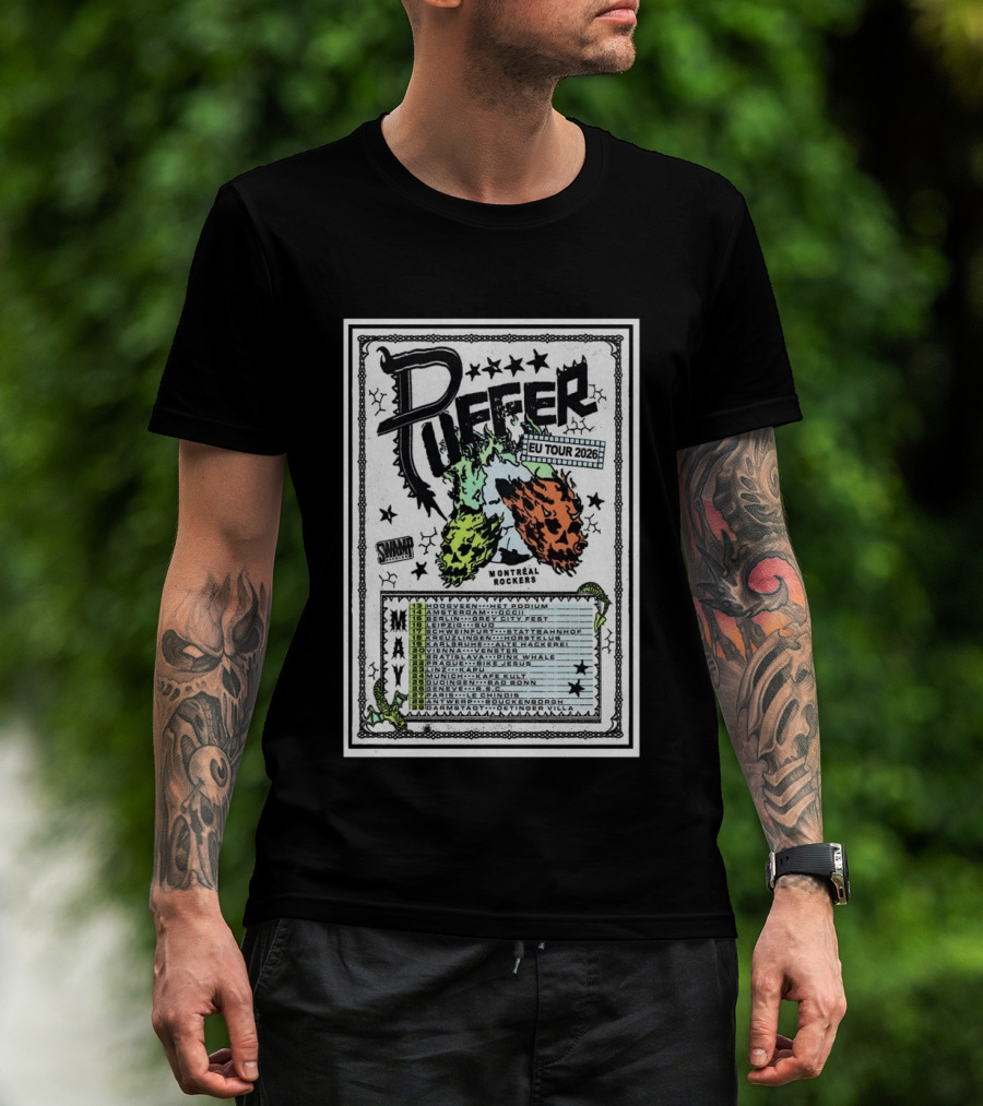 Puffer EU Tour 2026 Montréal Rockers May Dates And Venues T-Shirt