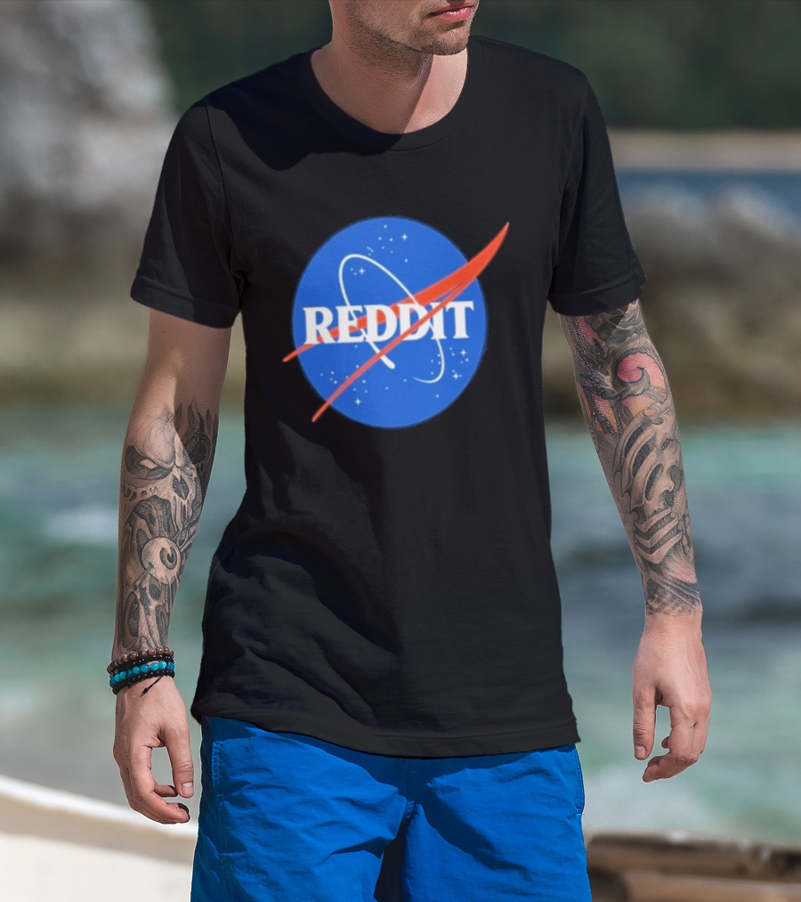 Reddit Nasa Crossover Space Motif T-Shirt
