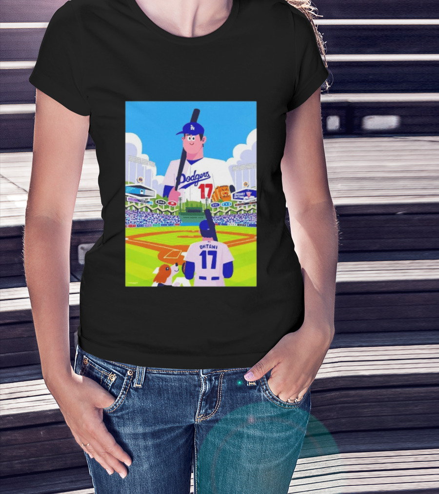 Shohei Ohtani Massive Los Angeles Dodgers 2026 World Baseball Classic Stadium Scene T-Shirt