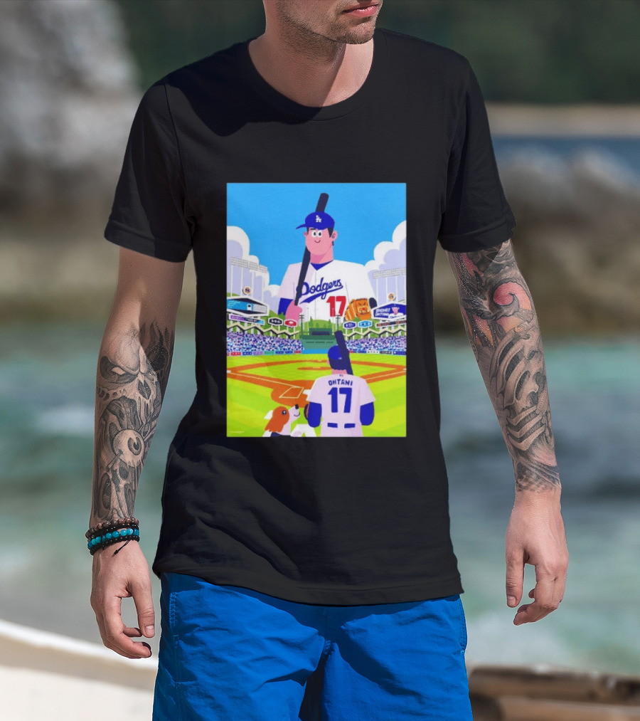 Shohei Ohtani Massive Los Angeles Dodgers 2026 World Baseball Classic Stadium Scene T-Shirt