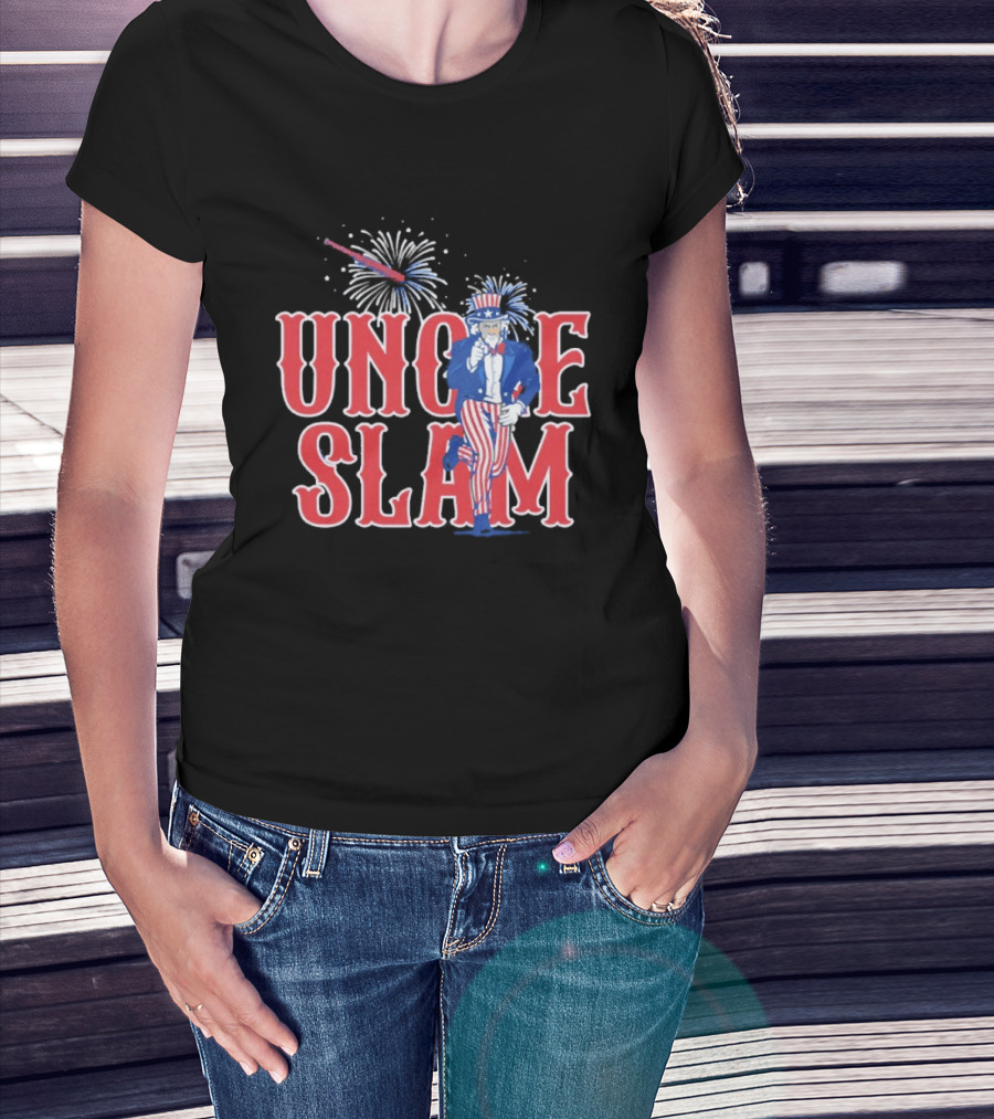 Uncle Slam Aaron Judge Team USA 2026 World Baseball Classic Uncle Sam Fireworks T-Shirt