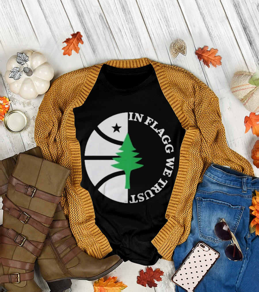 In Flagg We Trust Dallas Mavericks Pine Tree Basketball Star T-Shirt