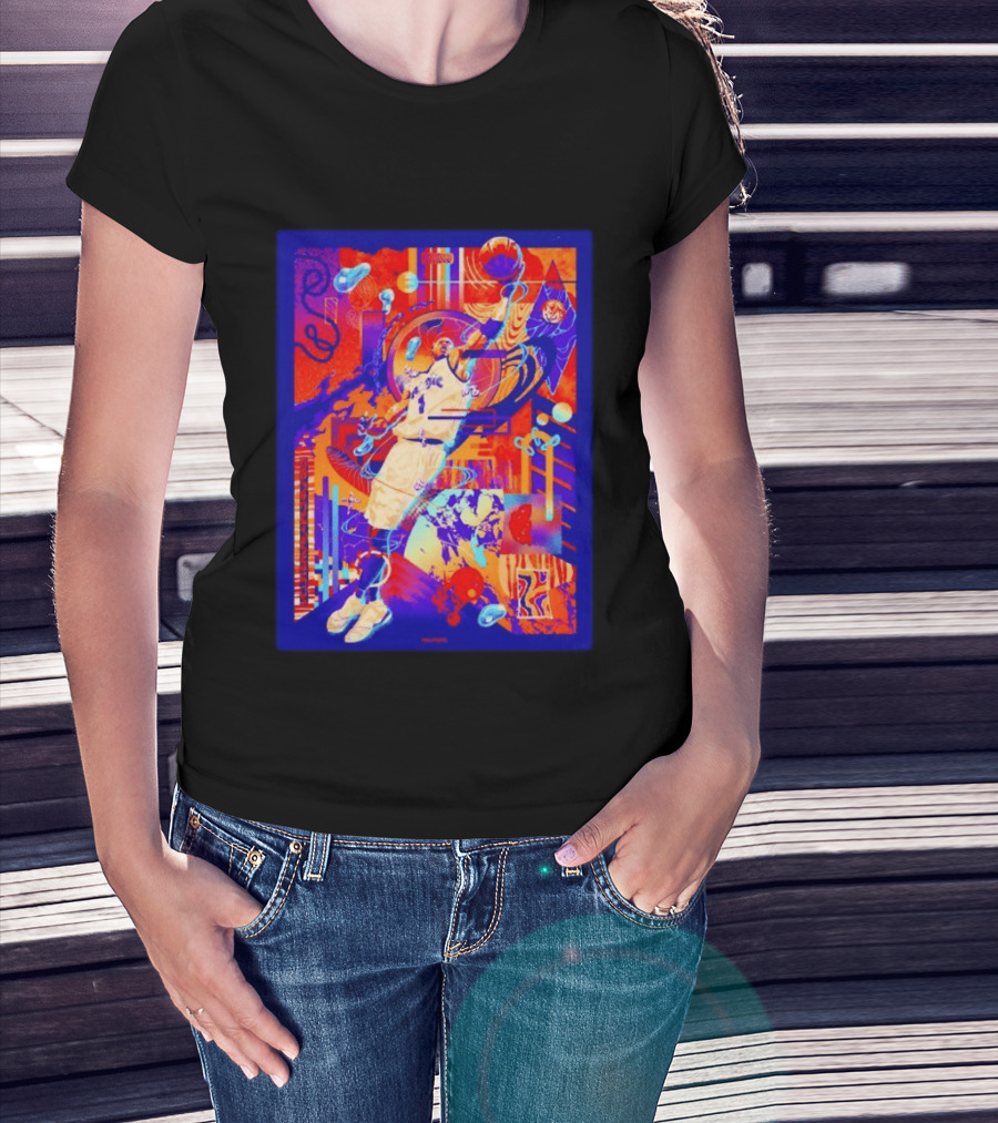 Tracy McGrady Orlando Magic Dunk Retro Style Blue T-Shirt