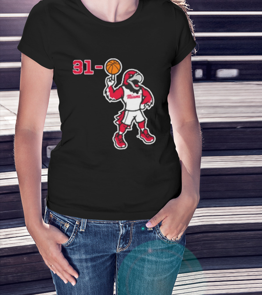 Miami RedHawks Basketball Swoop 31 0 T-Shirt