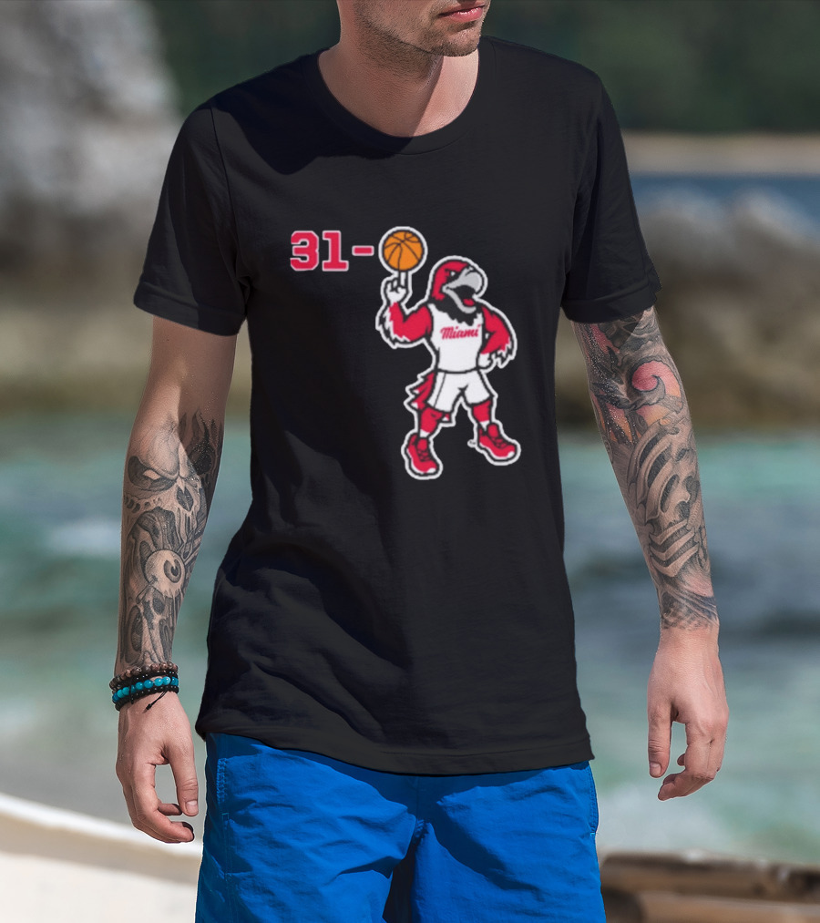 Miami RedHawks Basketball Swoop 31 0 T-Shirt