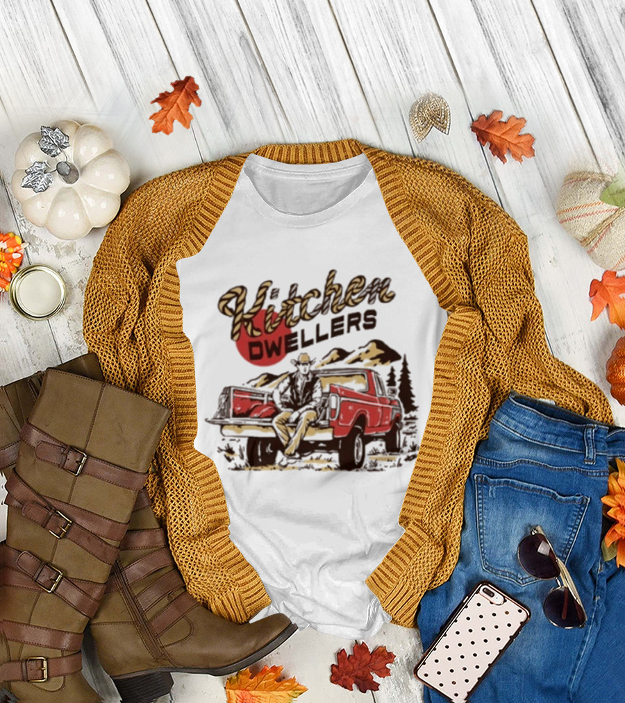 Kitchen Dwellers Tour 2026 Vintage Pickup Mountain Scene T-Shirt