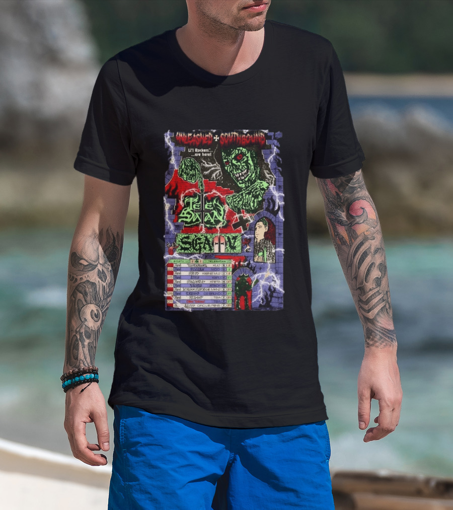 Unleashed Southbound Telesatan Tour 2026 Lil' Rockers Scary Dates T-Shirt