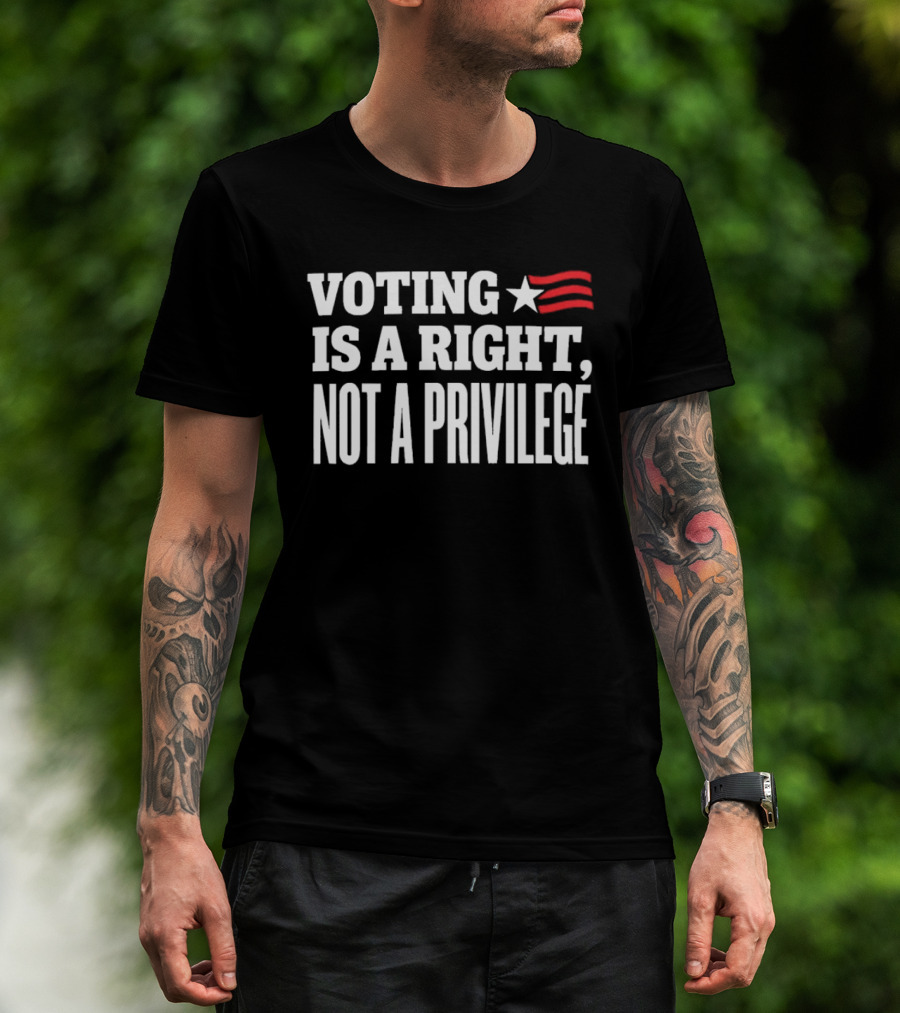 Voting Is A Right Not A Privilege Star And Stripes T-Shirt