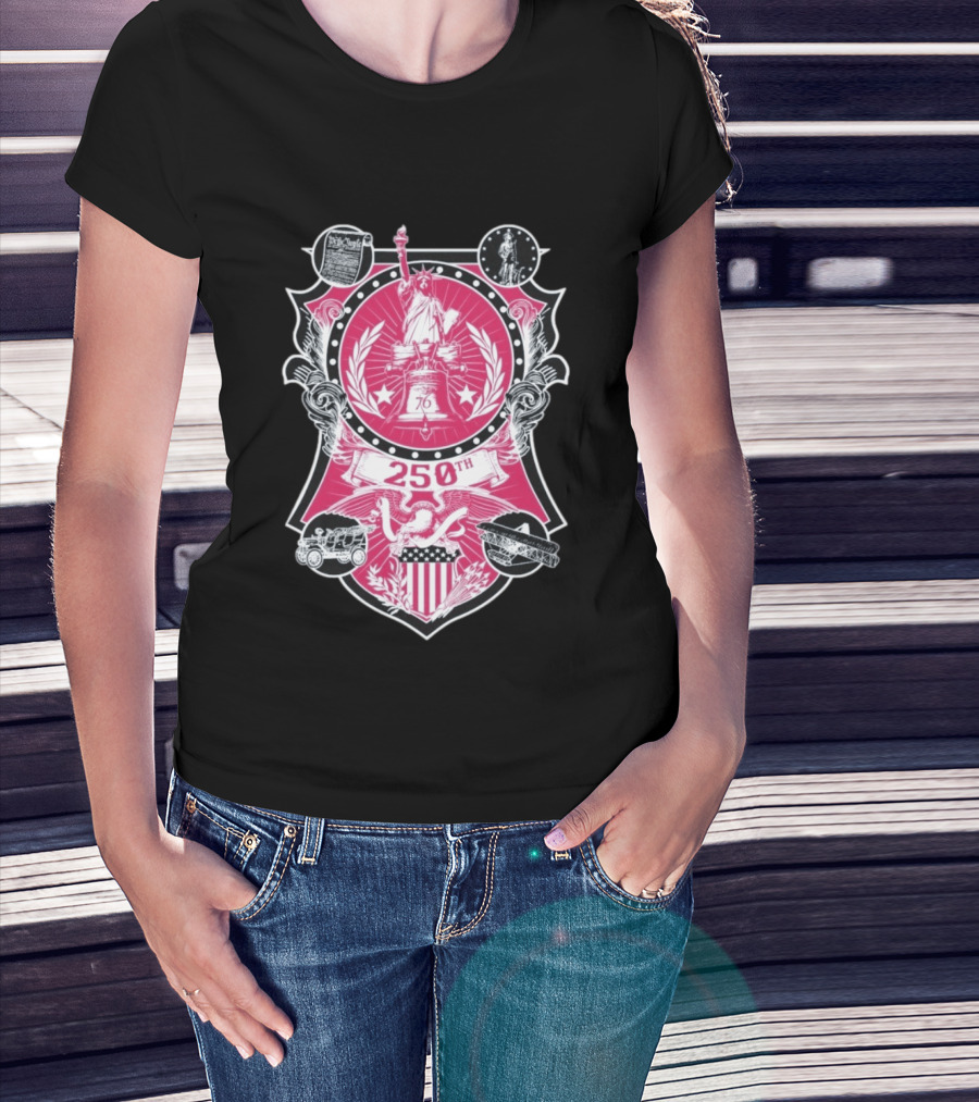 250th Commemorative Liberty Bell Stars And Stripes Celebration T-Shirt