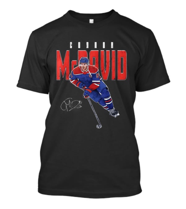 Connor McDavid Number 97 Edmonton Oilers NHL Hockey Player T-Shirt