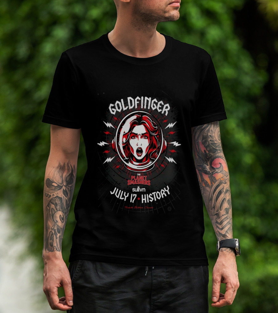 Goldfinger July 17 Toronto Tour 2026 The Planet Smashers Sullivan History T-Shirt